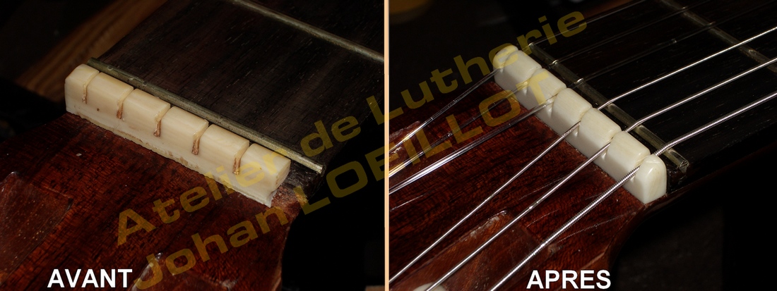 Fabrication d'un sillet de guitare classique Gibson