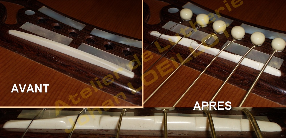 Fabrication d'un sillet de guitare classique Gibson