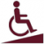 Rampe d'accès pour personnes en fauteuil Picto personnes à mobilité réduite